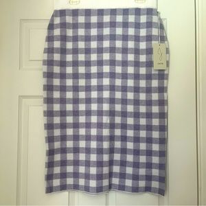 NWT Joie Gingham Skirt Lavender Purple size Large